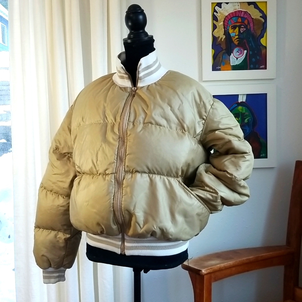 NORDSTROM Vintage 90's Cropped Puffer Jacket XL